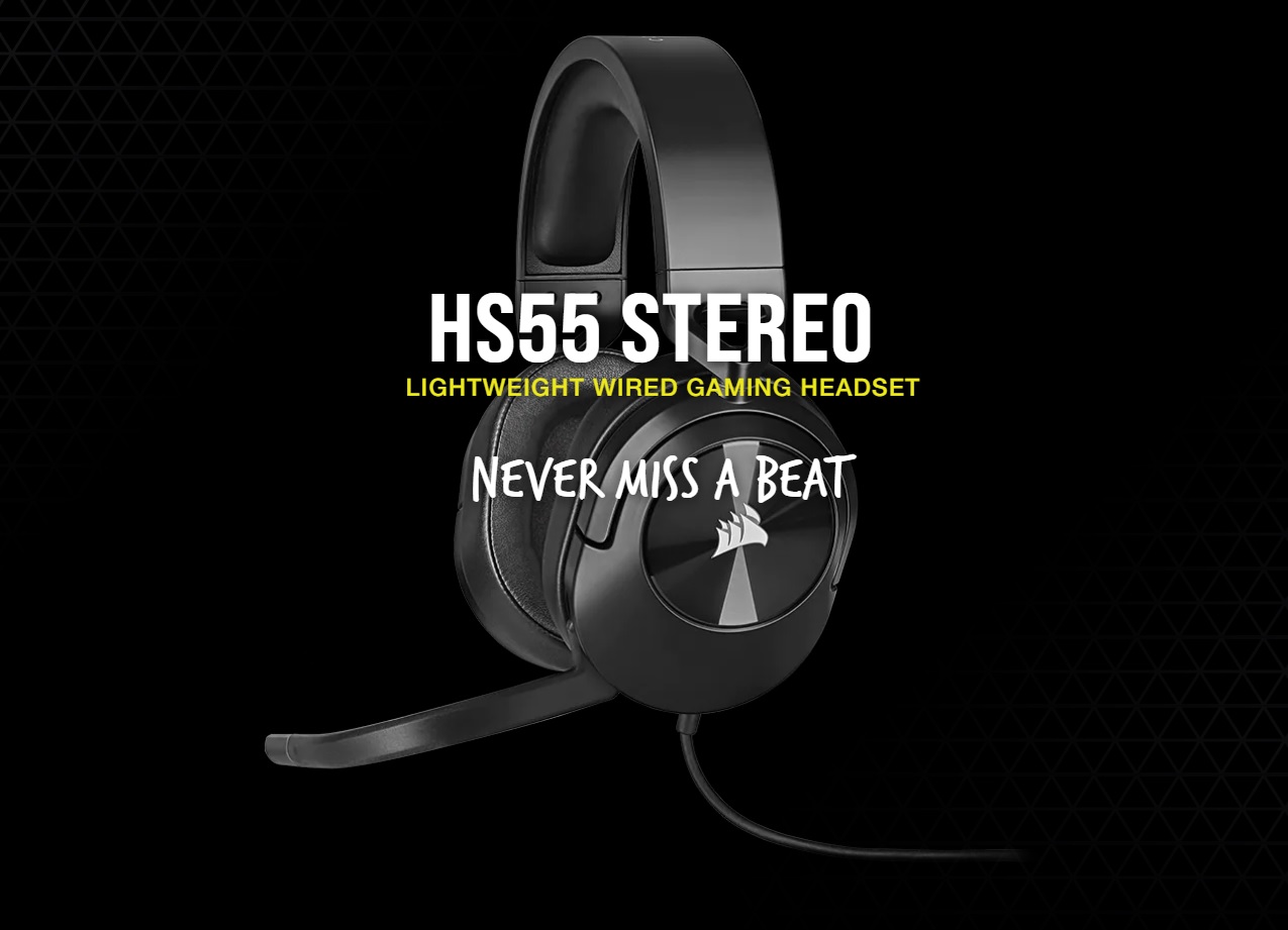 Corsair HS55 wired Stereo gaming headset review