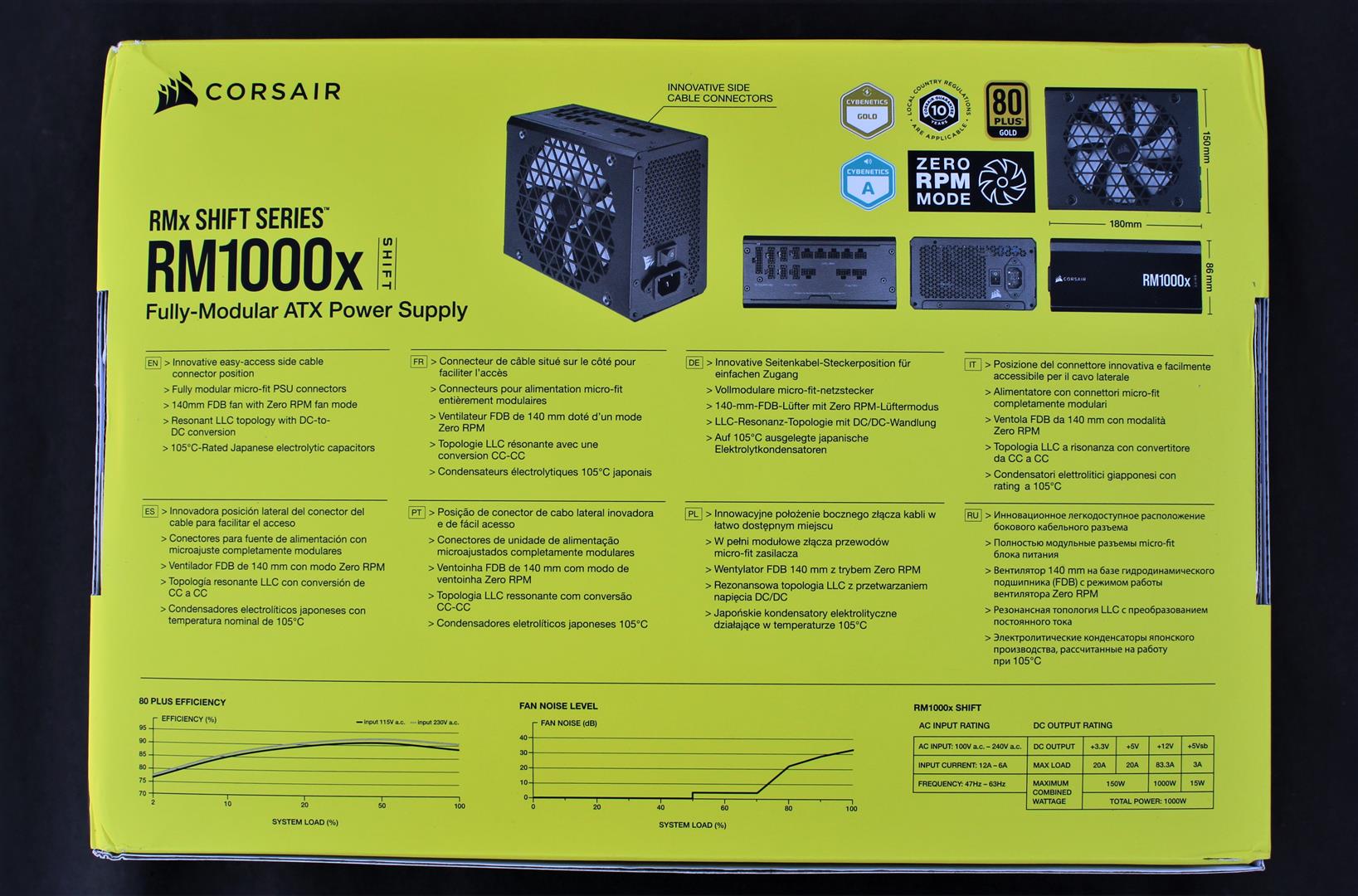  Corsair RM1000x Shift Fully Modular ATX Power Supply