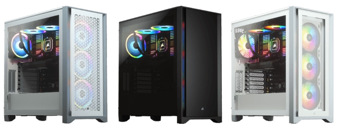 Corsair iCUE 4000X RGB Mid-Tower ATX PC Case White 
