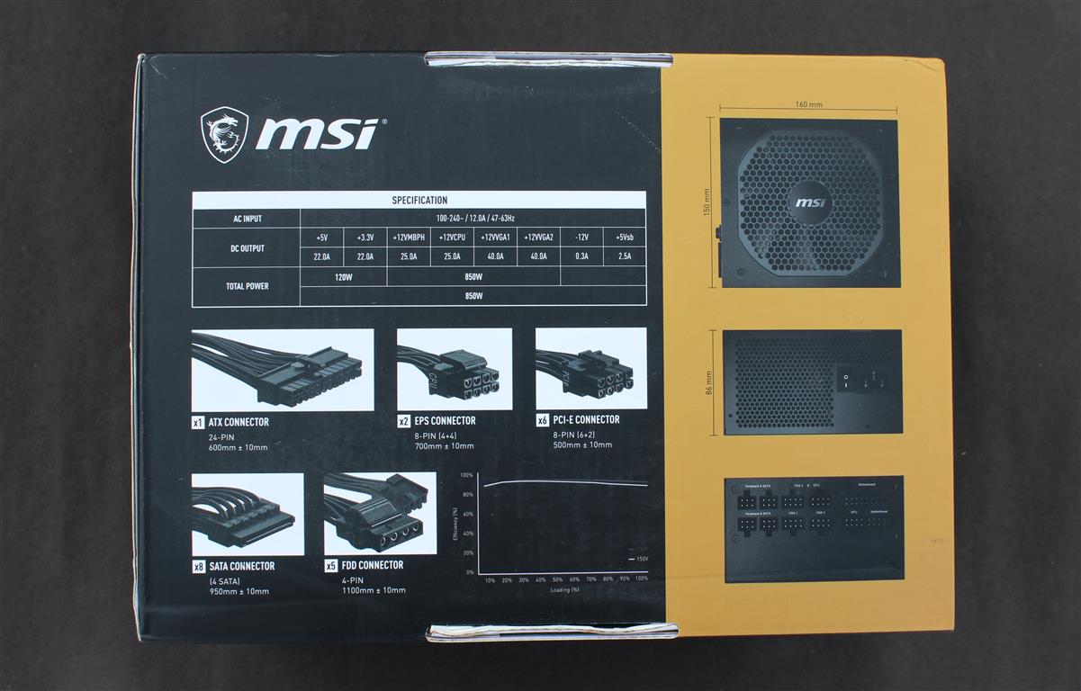 MSI MPG A850GF 850W Gold Full Modular Power Supply